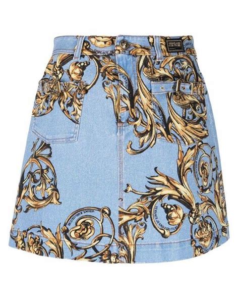 versace baroque skirt|versace denim skirt.